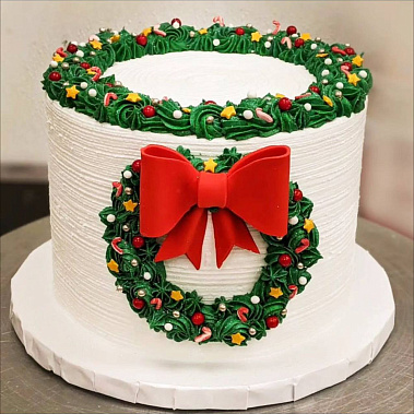«Рождественский венок» купить - бердск.сладкоежкин.рф
