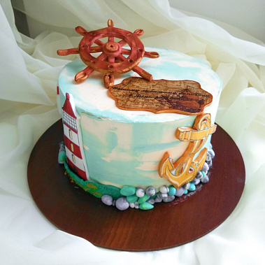 Торт "Нашему капитану" купить - бердск.сладкоежкин.рф