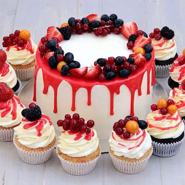 Торт глазурь и ягоды купить - бердск.сладкоежкин.рф