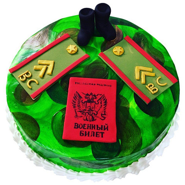 Торт "Военный билет" купить - бердск.сладкоежкин.рф